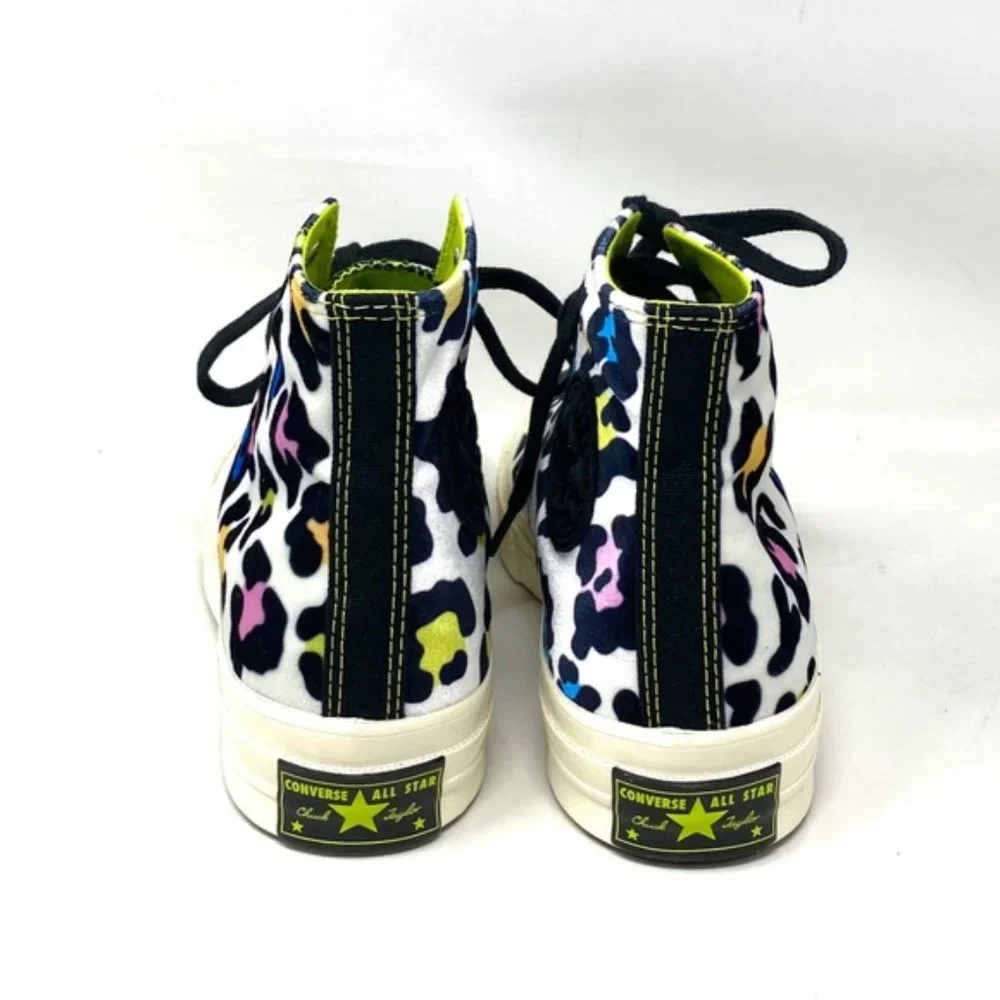 Converse Chuck 70 High Top Black Multicolor Women's Velvet Size Sneakers 572369C - Picture 7 of 9